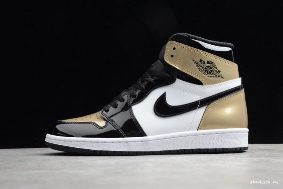 Retro Jordan  007 High Patent 861428 1 NRG 861428-007 Gold Toe 0317